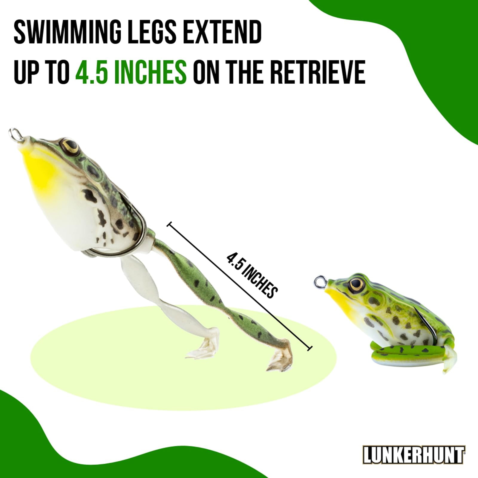 Leurre Grenouille Lunkerhunt Lunker Frog Green Tea – Topwater Pour Carnassiers