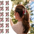 thumbnail image 1 of Yanzu3 Christmas Hair Accessories - Holiday Hair Clips, Roll Bow Hair Clips, Head Decorations for Christmas, Essential Hair Clips for Party and Festival, 1 of 6