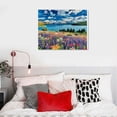 thumbnail image 5 of Orinice Flowers Lake Clouds Fine Art Aesthetic Poster & Print Wall Painting for Classroom Kitchen Office Farmhouse Bathroom Room Decor Pictures Wall Art Painting Ready to Hang Canvas Living Room, 5 of 6