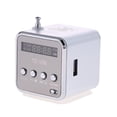 thumbnail image 2 of TD-V26 Mini Radio FM Altavoces digitales con receptor Compatible con tarjeta TF (Plata), 2 of 9