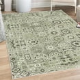 thumbnail image 1 of Vintage Decorative Rug, Bohemian Inspired Mandala Look Floral Ornaments in Octagon Cells Pattern, Quality Carpet for Bedroom Dorm and Living Room, 6 Sizes, Pale Green, by Ambesonne, 1 of 4