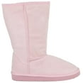 thumbnail image 2 of Soda Women Mid-Calf Flat Boots Slip-On Booties Warm Fur Insoles Song-S Pink 6.5, 2 of 4