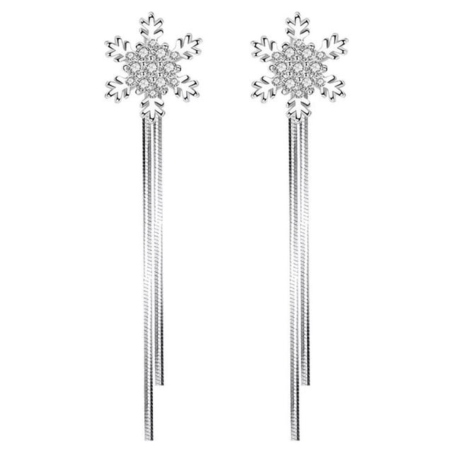 Minnieouse 1 par de pendientes de plata para mujer, pendiente de copo de nieve, hermosa decoración, novia, niñas, señora, joyería, adornos Ropa, zapatos y accesorios Miscelánea