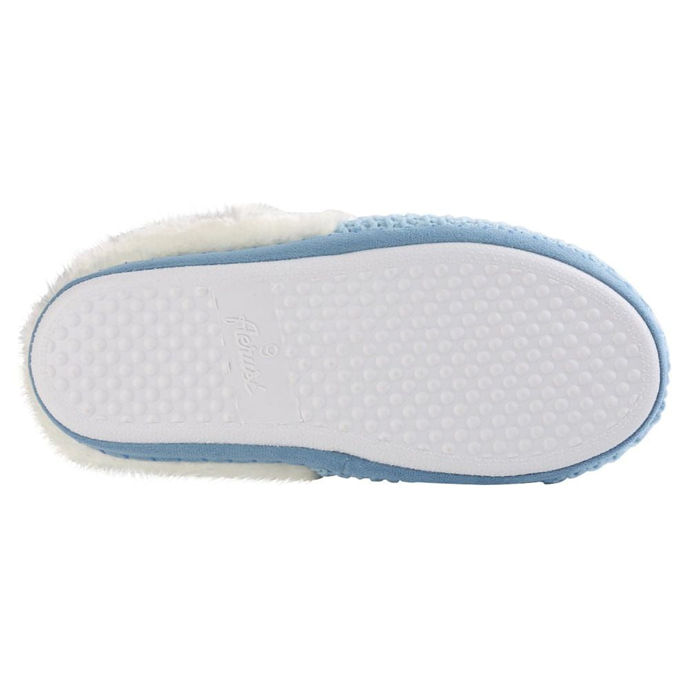 Womens Warm Winter Slippers Cozy Cable Knit Memory Foam House Slipper Clog Shoes with Fuzzy Plush Collar for Women