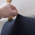 thumbnail image 5 of SUNICOL Stretch Armchair Slipcover with Zipper, Jacquard Spandex Wood Arm Chair Cover Protector, Elastic Removable Accent & Dining Chair Covers for Living Room, Home Decor, Navy Blue, 5 of 8