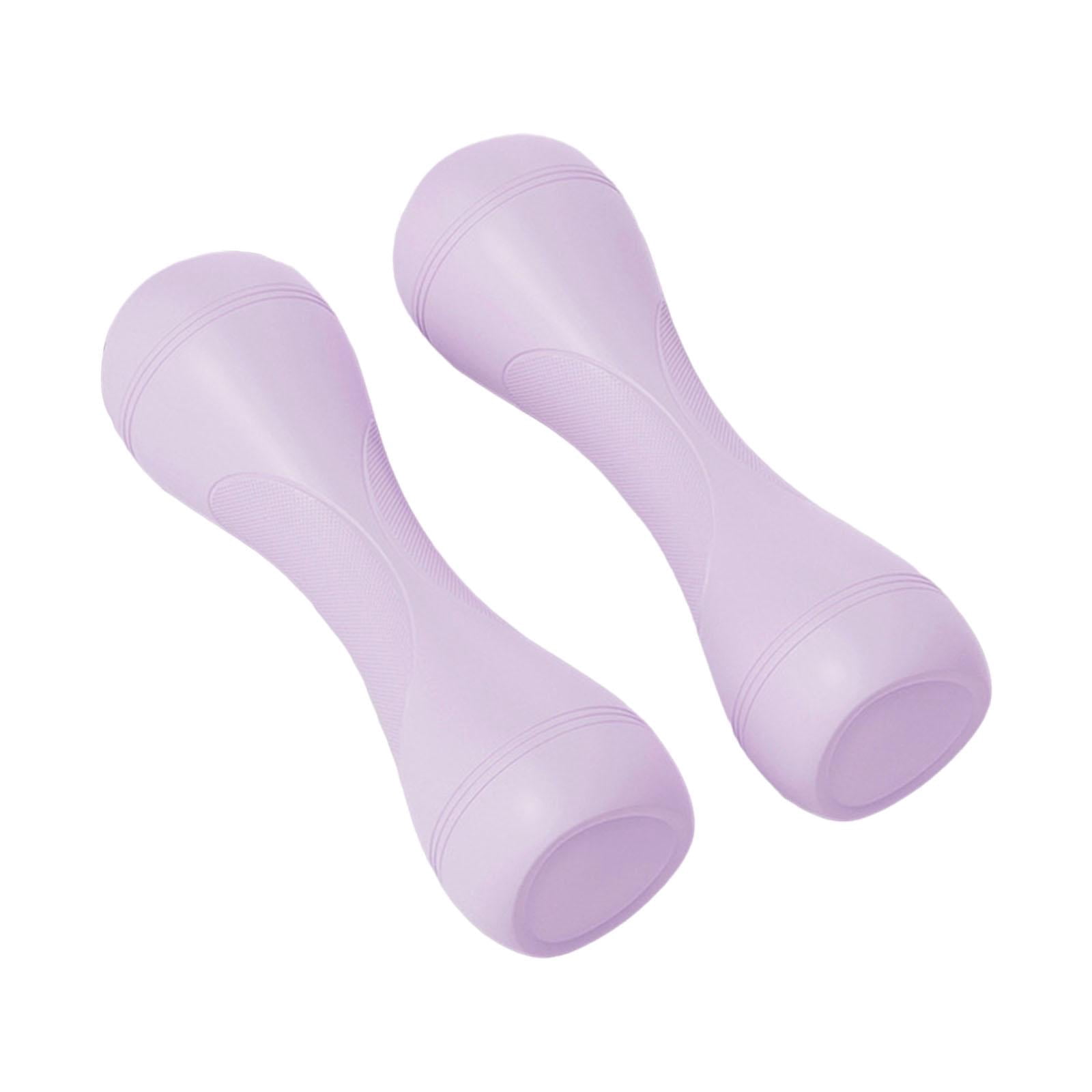 QccHieUs Adjustable Dumbbells Set of 2 for Women Kids Seniors Exercise Equipment for Slip Violet