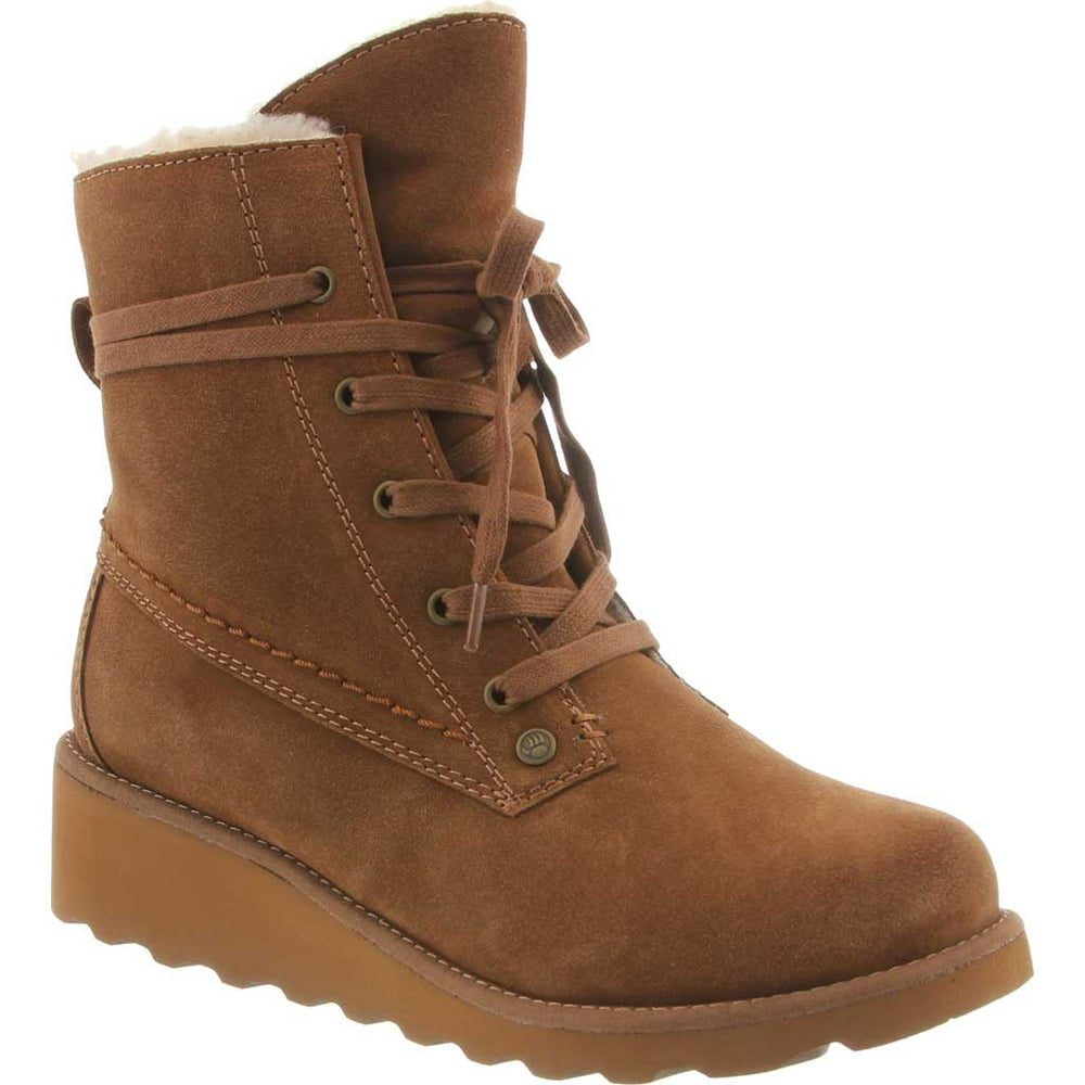 Bearpaw Women's Bearpaw Krista Wide Ankle Boot Hickory II Suede 6 W
