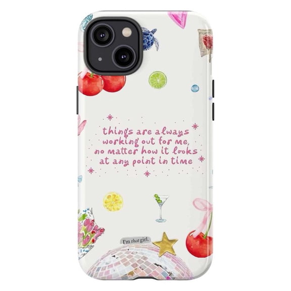 Positive Affirmation Collage Phone Case, Motivational Aesthetic Quote iPhone Cover, Inspiring Artistic Protective Case for iPhone 17 16 15 14 13 12 11 Pro Plus Mini