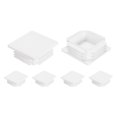 thumbnail image 1 of Uxcell 6Pcs Square Plastic Plugs, 2.4x2.4"(60x60mm) Fits 0.03-0.08''(0.8-2mm) Wall Thickness, Tubing End Caps Insert End Caps for Furniture Legs Fence Posts Industrial Tubing, White, 1 of 6