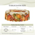 thumbnail image 4 of Fall Tablecloth Round Tablecloth 60"x60",Autumn Table Cloth with Pumpkin Thanksgiving Tablecloth Table Cover for Home Party Picnic, 4 of 11