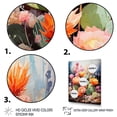 thumbnail image 3 of Designart "Peach Green Cactus Representation Colorfuled Acrylic V" Floral & Botanical Floater Framed Canvas Wall Art, 3 of 7