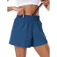 thumbnail image 5 of NELEUS Womens Athletic Shorts High Waist Running Short Gym Workout Shorts with Pockets 5" Sports Shorts,Navy Blue,US Size L, 5 of 5