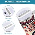 thumbnail image 5 of Boho Aztec 30 oz Tumbler with Handle, Stainless Steel Vacuum Insulated Sports Water Bottle, Leak-proof Travel Coffee Mug Cup with Lid and Straw for Water, Iced Tea or Coffee, 5 of 6