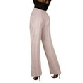 thumbnail image 6 of VERUGU Trousers Women Casual High Waist Straight Leg Wide Leg Pants Loose Draping Pants Sequins Party Clothes Pink XXL, 6 of 7