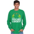 thumbnail image 5 of St Patricks Day Feeling Lucky Clover Long Sleeve TShirt Men Women Brisco Brands S, 5 of 6