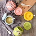 thumbnail image 4 of Japanese Flower Sugar Bowl Seasoning Pot Salt Storage Jar with Lid Spoon, 4 of 5