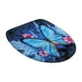 thumbnail image 4 of Ctnporpo 3 Bathroom Rug Set Butterfly Pattern Bath Mat and Toilet Cover Toilet Mat Toilet Seat Cover, 4 of 9