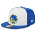 thumbnail image 3 of Men's New Era  White Golden State Warriors Throwback Satin 59FIFTY Fitted Hat, 3 of 6