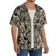 thumbnail image 2 of Balery Leopard And Zebra1 Camisa Casual de Manga Corta con Botones para Hombre, Texturizada, Estilo Cubano, para Playa, Verano-Small, 2 of 5