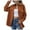 Brown, variant on vigerkar Womens Long Sleeve Button Down Boyfriend Shirts Casual Shacket Jacket Coats (Blue, XL)