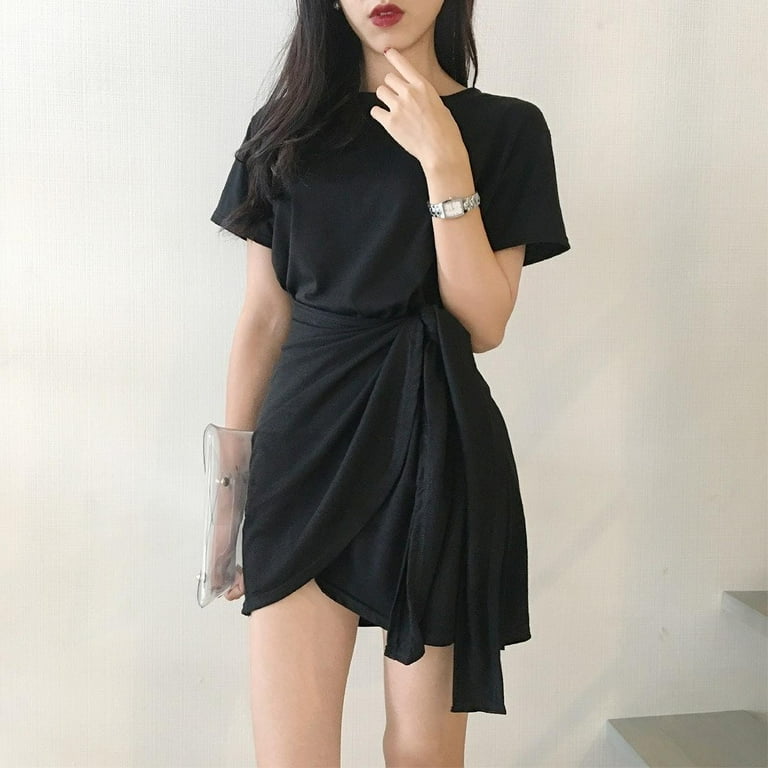 Copy of Slim O-Neck Short Sleeve Solid Cotton Dresses Copy of Slim O-Neck Short Sleeve Solid Cotton Dresses