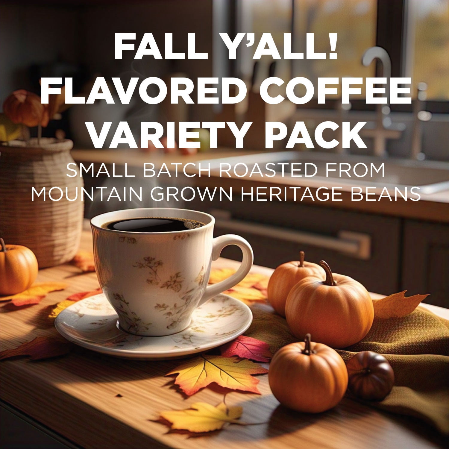 Maud's Fall Flavored Coffee Pods Variety Pack, 24ct, 6 Assorted Flavors, Medium Roast Coffee in Single Serve Pods – 100% Arabica Beans, Compatible with Keurig K Cups Maker