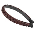 thumbnail image 3 of DIGUAN Headband Synthetic Hair Plaited Headband Braid Braided With Teeth Hair Band Accessories for Women Girl Width 1 Inch (Plum Burgundy), 3 of 6