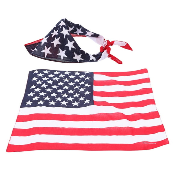 ELAYARD Independence Day Bandana Assorted Colors Elegant Neck Scarf for All Ages 2Pcs