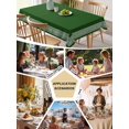 thumbnail image 5 of Green Greek Key Table Cloth, Geometric Greece Ancient Farmhouse Geo Waterproof Tablecloth for Square Tables, Reusable Washable Fabric Table Cover for Restaurant Kitchen Dining Tables 60"x60", 5 of 6