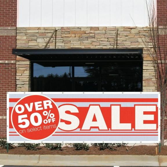 Over 50% Off Select Items! Sale 3'x9' Vinyl Banner with Grommets