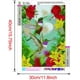 Wowdecor 5D Kits de Peinture au Diamant, Colibris Oiseaux Fleurs, Plein Drill Bricolage Diamant Art Point de Croix Peinture par Numéros (Oiseau) – image 3 sur 6
