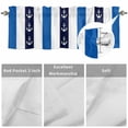 thumbnail image 3 of Kitchen Valances for Window, Navy Blue Stripe Nautical Anchor Light Filtering Rod Pocket Valance Curtain, Minimalist Style Short Curtains Window Topper for Bedroom Bathroom Living Room 42x12in, 3 of 9
