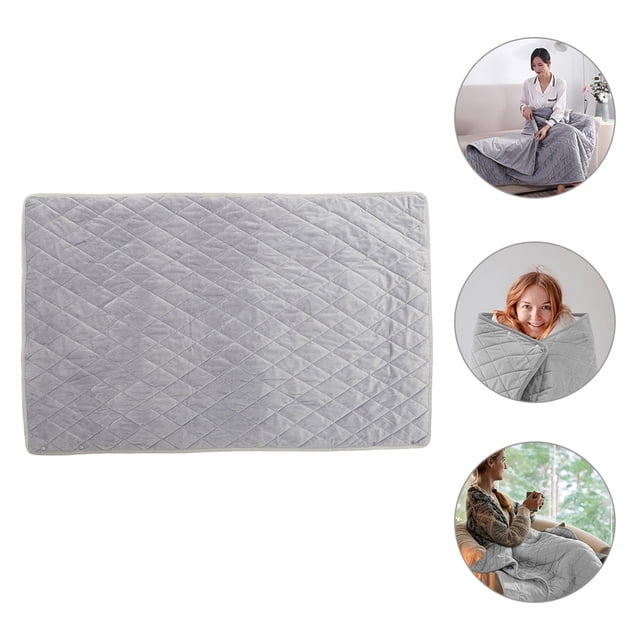 SOPOTUTU Heater Blanket Heating Velvet Grey 1 Piece for Winter Use Friends