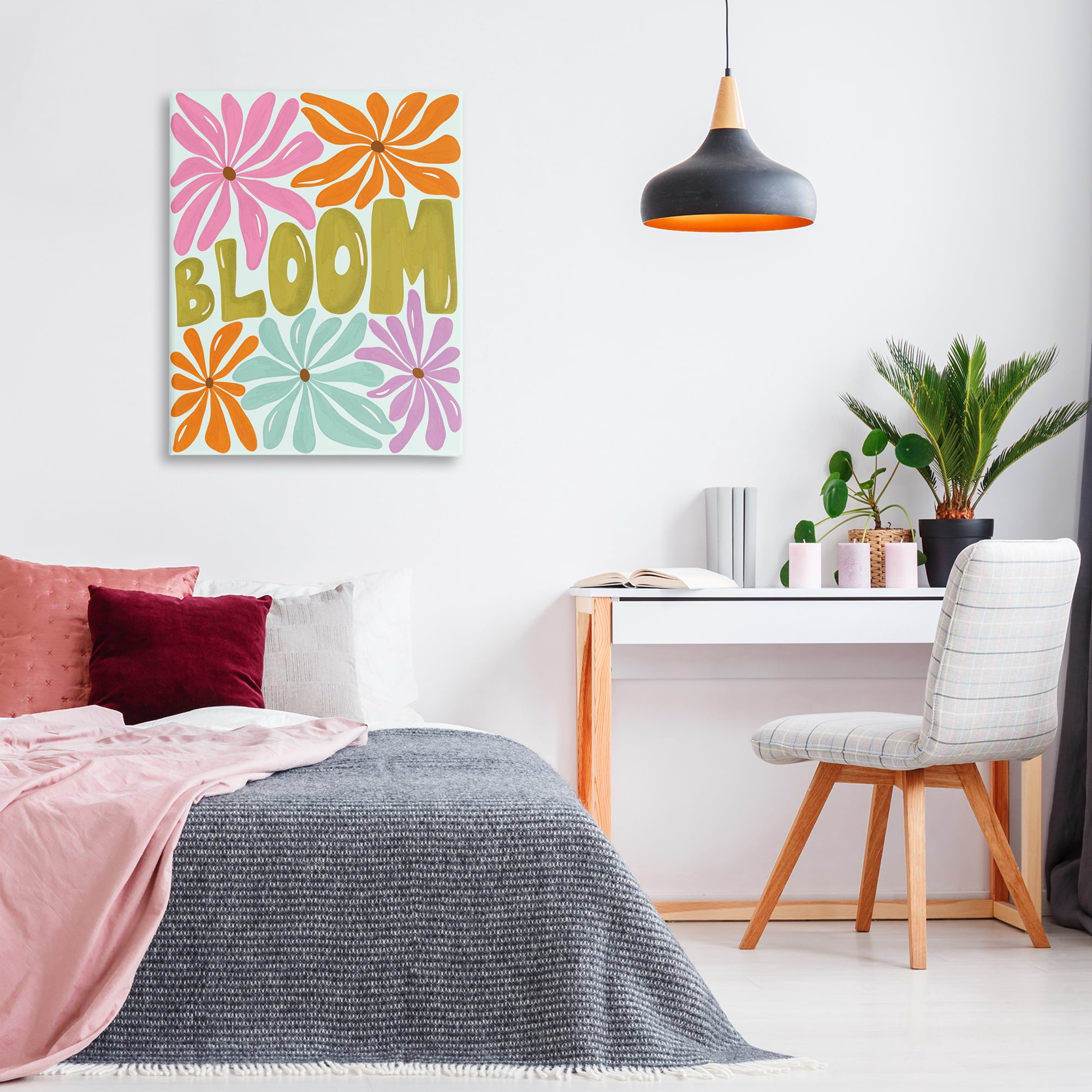 Stupell Industries Bloom Floral Energy Plants & Flowers Painting Wrapped Canvas Art Print Wall Art, 30 x 40