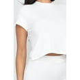thumbnail image 5 of Capella Casual Ribbed Solid Short Sleeves Round Neck Top And Midi Skirt Set - Rosa Apparel, 5 of 10