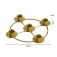 thumbnail image 3 of Anillo de corona de Adviento, candelabro de mesa de metal europeo, portavelas de Adviento de metal, 3 of 9