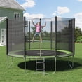 thumbnail image 6 of Lacoo 12 FT Patio Trampoline Outdoor Jumping Trampoline with Safety Enclosure, Green, 6 of 7