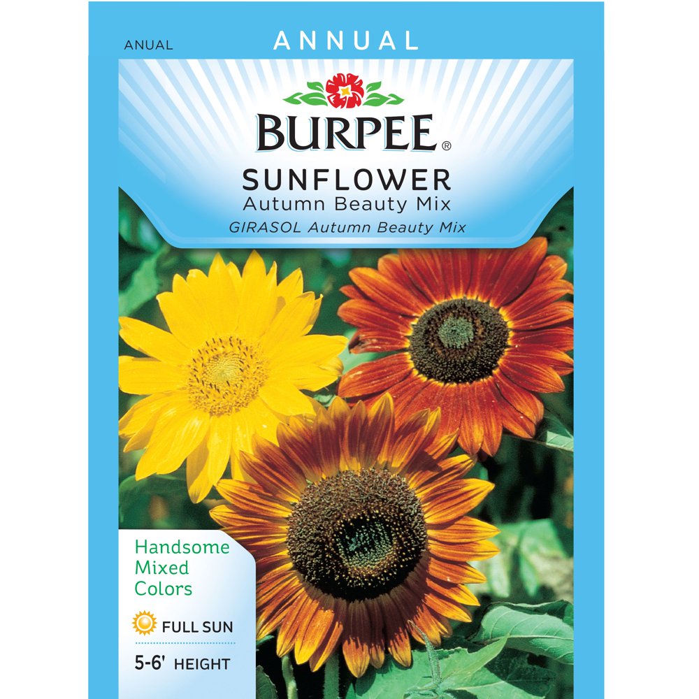 Burpee Sunflower Autumn Beautyu Mix Seed Packet