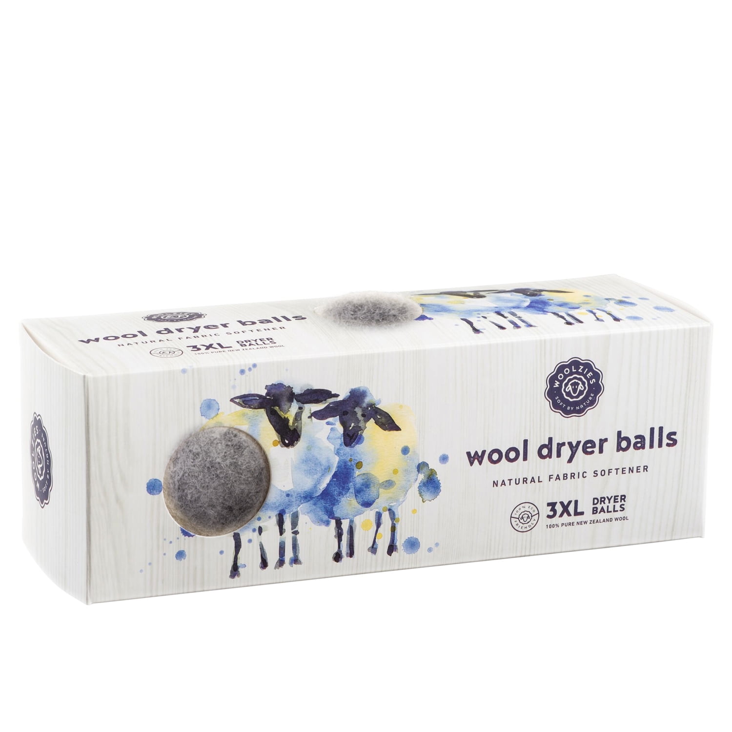 Natural Fabric Softener Woolzies 3 XL Wool Dryer Balls