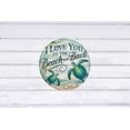 thumbnail image 6 of Sea Turtles Love You to Beach Metal Sign 8x8in Round Vintage Coastal Plaque for Bathroom Bedroom Wall Decor Beach House Gift, 6 of 7
