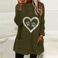 thumbnail image 2 of Aboser Womens Fuzzy Sherpa Pullover Thick Warm Double Fleece Sweatshirts Trendy Heart Print Loungewear Loose Long Sleeve Shirts with Pockets Fall Winter 2026 Y2k Sweatshirt, 2 of 5