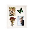 thumbnail image 1 of Hollow Wooden Photo Frame with 6x8 Inch Square Display for Desktop or Wall Hanging Handmade Keepsake Organizer Dry Floral Storage Memorial Design in a Style, 1 of 6
