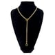 thumbnail image 1 of Collar de Cadena de Oro en Forma de Corazón Anillo Tórico Ajustable Titanio Acero Punk Cubano Collar Largo, K Chapado en Oro, 1 of 3