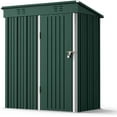 thumbnail image 4 of 5'x3' Outdoor Storage Shed, Lofka Metal Tool Shed with Lockable Security, Compact Space Saver for Garden Tools & Patio, Green, 4 of 10