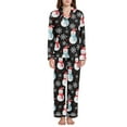thumbnail image 4 of joogoo Pajamas Set for Women Snowman Snowflake Long Sleeve Pjs Loungewear L, 4 of 7