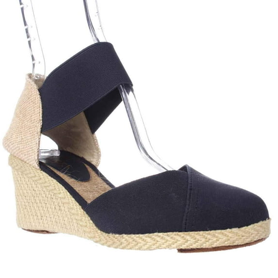 Womens Lauren Ralph Lauren Charla Closed-Toe Espadrille Wedge Sandals, Navy