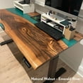 thumbnail image 3 of Desky Dual Resin Hardwood Sit Stand Desk - White Ash Emerald River / 72 X 30 Inches / Space Gray, 3 of 10