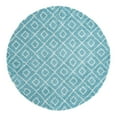 thumbnail image 3 of Unique Loom Trellis Shag Collection Area Rug - Ruth (10' Round Aqua/Ivory), 3 of 9