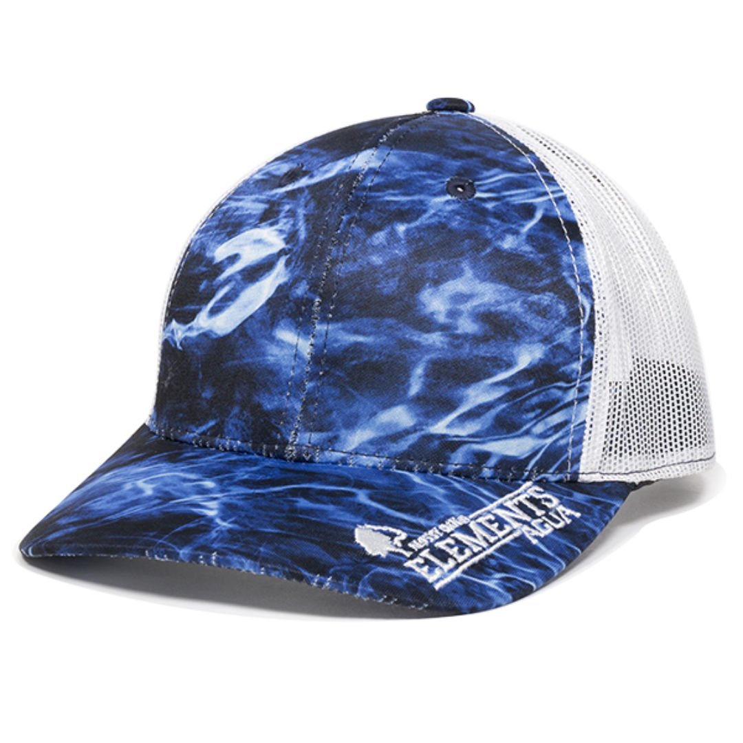 Mossy Oak Elements Fishing Hats (Agua Marlin/White
