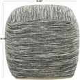 thumbnail image 3 of DecMode Gray Fabric Pouf, 3 of 9